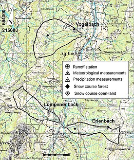 Karte der Einzugsgebiete