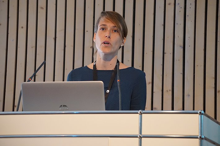 «Kann der Schnee von gestern der Abfluss von morgen sein?», Norina Andres, Leiterin Unwetterschadensdatenbank WSL. Foto: Rebecca Buchmüller