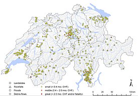 Locations and extent of main damage caused in 2020.