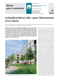 La biodiversité en ville – pour l'être humain et la nature
