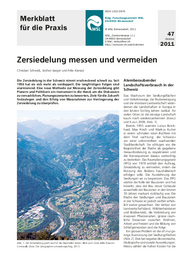 Zersiedelung messen und vermeiden