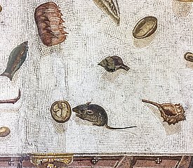 Mosaïque romain avec noix