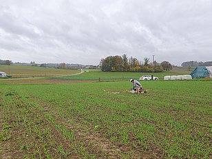 Bodenbeprobung in von Dägerlen, ZH. Photo: Verena Koppe (WSL)