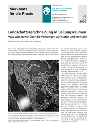 Landschaftszerschneidung in Ballungsräumen