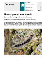 The oak processionary moth. Background knowledge and recommended action