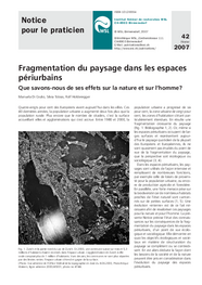 Fragmentation du paysage dans les espaces périurbains