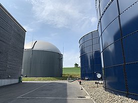 Vergärungsanlage: Die Nutzung von Hofdünger für energetische Zwecke in der Schweiz könnte viel grösser sein, als sie heute ist. (Foto: Vanessa Burg, WSL) 
