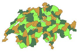 Einsatzgebiete der drei Aufnahmeequipen im fünften LFI. Karte: LFI