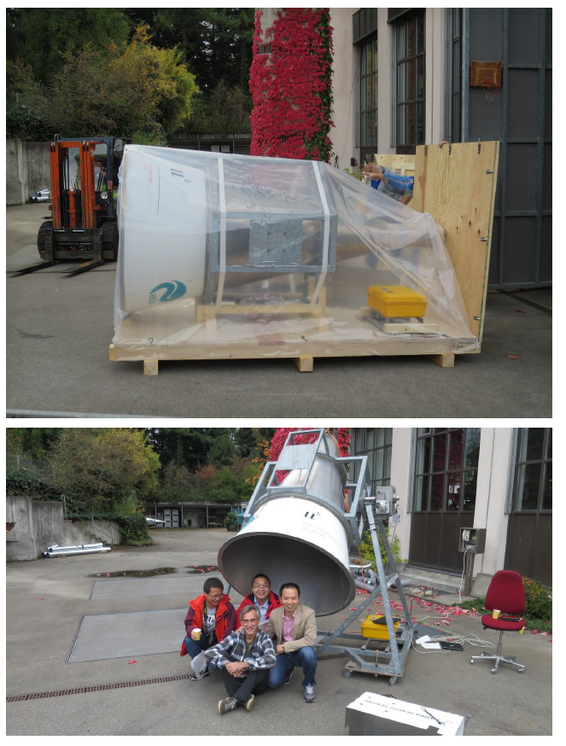 Elbara-III Radiometer der WSL wird für die Reise nach Tibet verpackt.