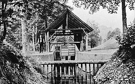 Im Rappengraben (Emmental) beginnen 1903 die Abflussmessungen. Foto: H. Knuchel