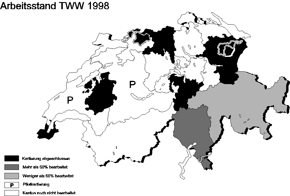 Karte: Stand nach Kantonen